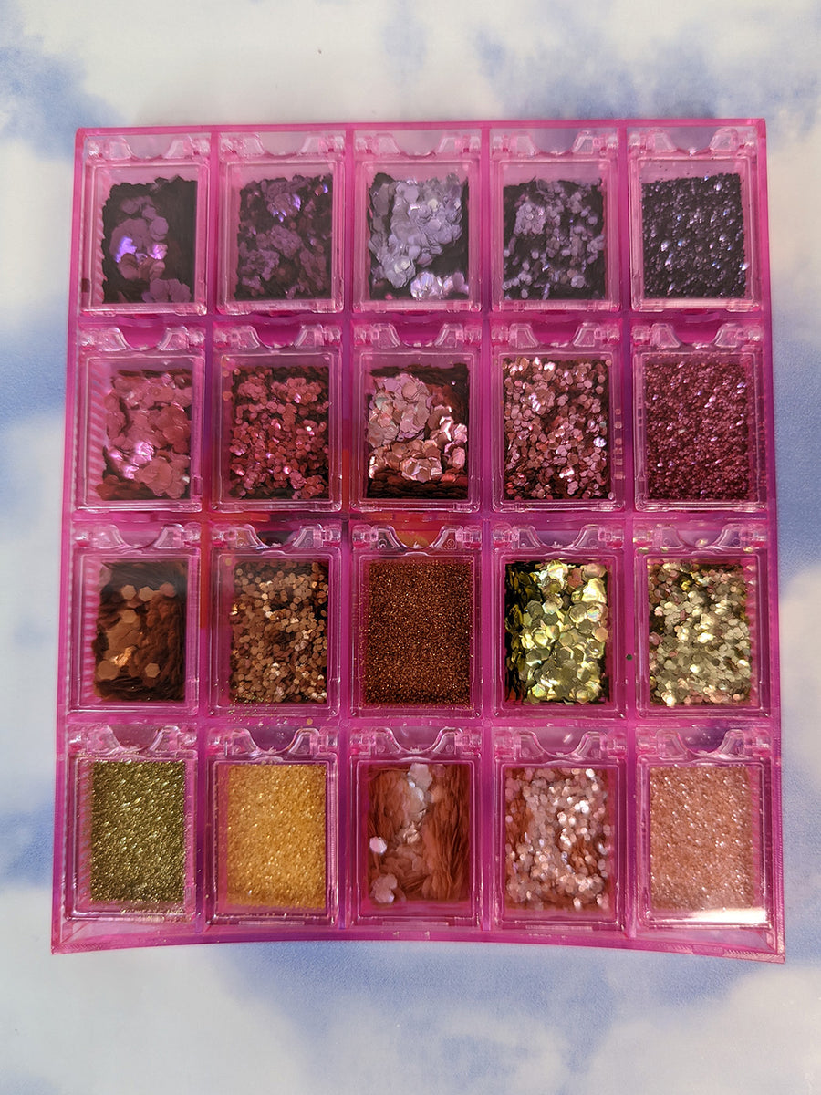 Icon Biodegradable Eco Glitter – 16 Pots X 2g, Assorted Colors – Craft, School, Face & Body Safe