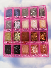 Vivid everyday glow biodegradable glitter pallet